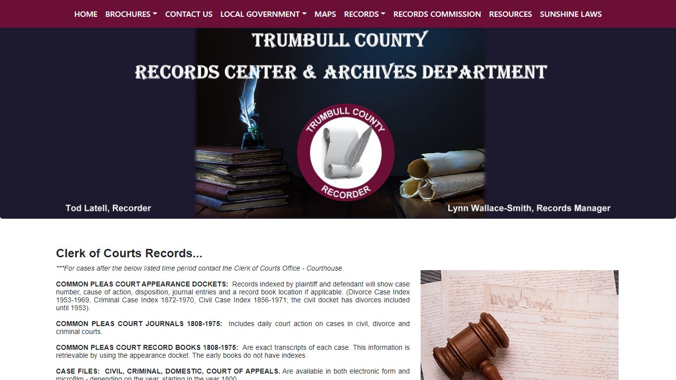 Clerk of Courts Records... - Trumbull County, Ohio