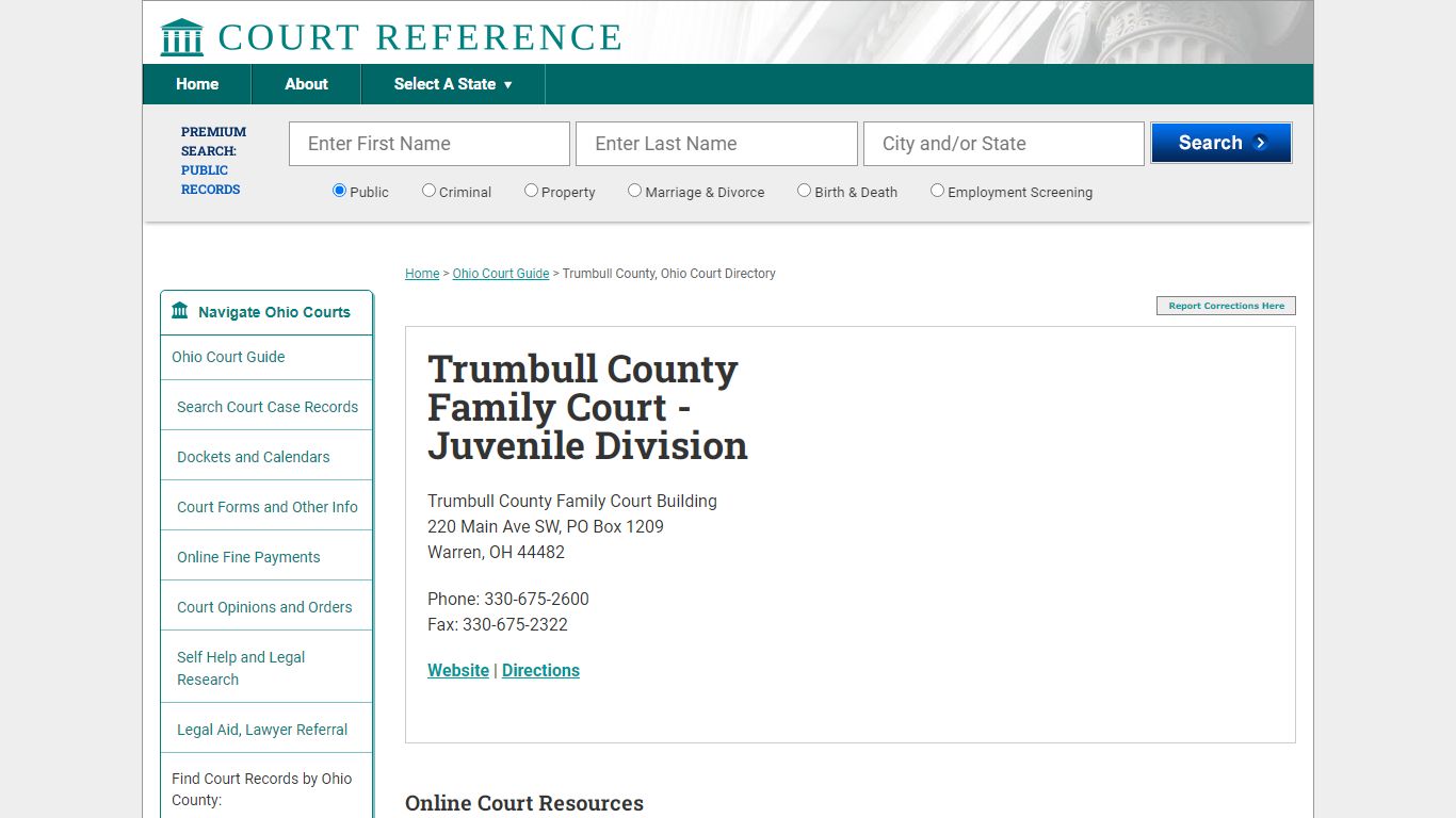 Trumbull County Family Court - Juvenile Division